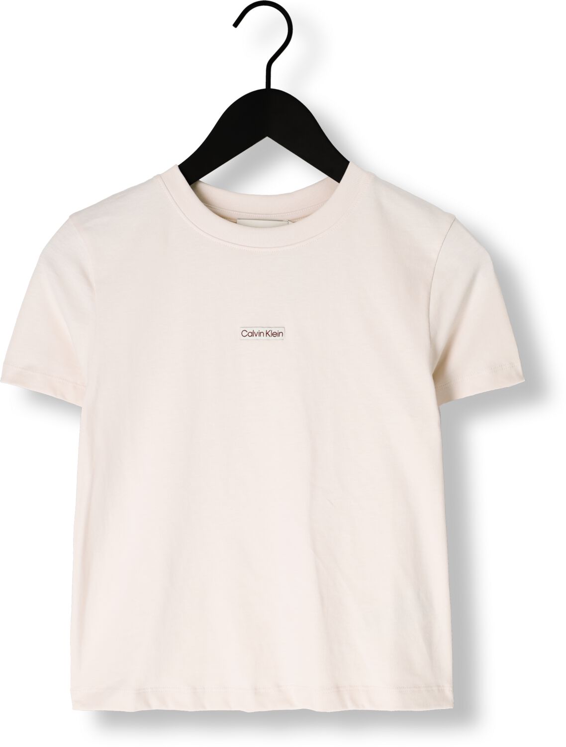 CALVIN KLEIN Dames Tops & T-shirts Placed Institutional Baby Tee Lichtroze