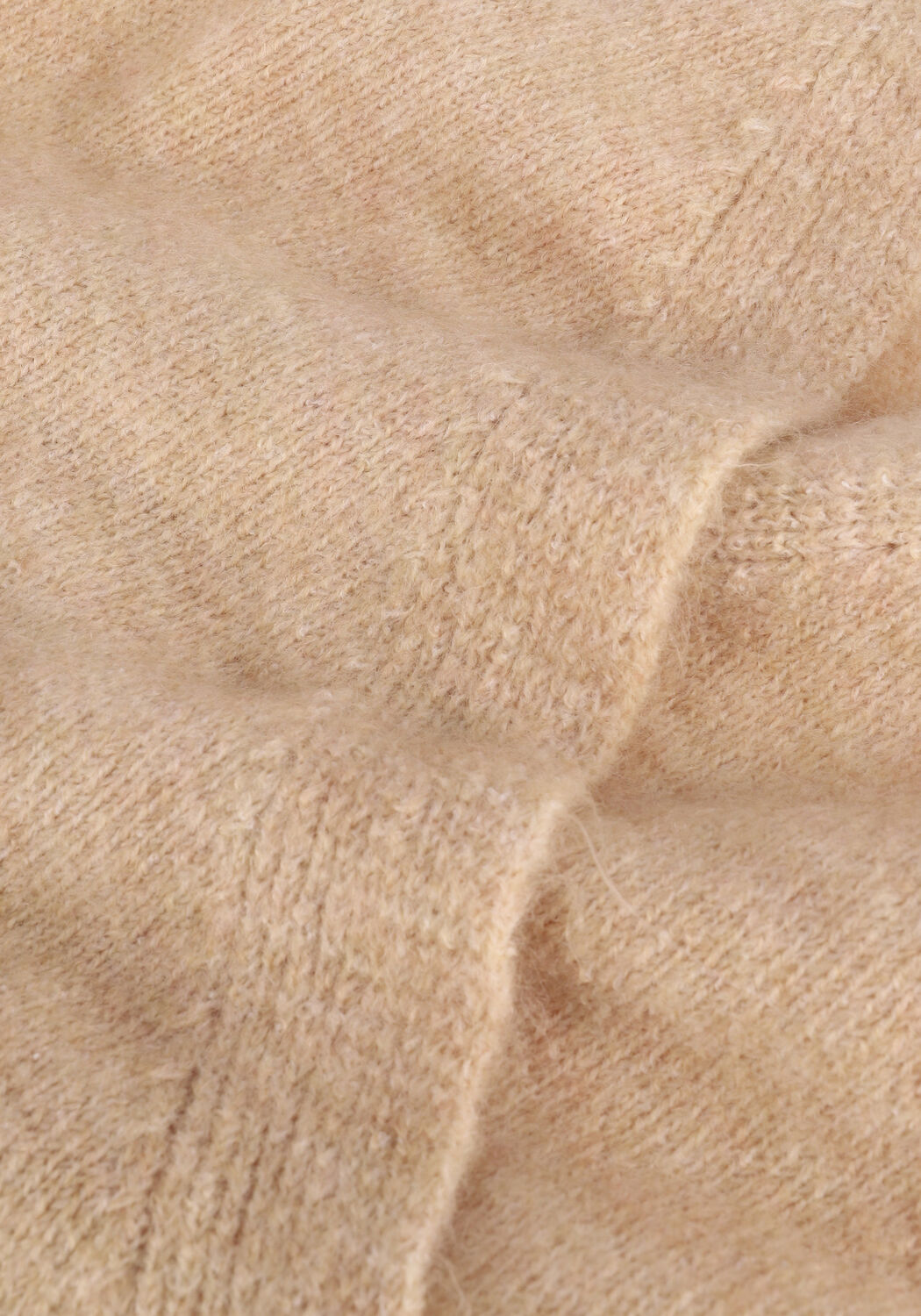 Beige Y.A.S. Midi jurk YASPICOTEE LS WRAP KNIT DRESS - large