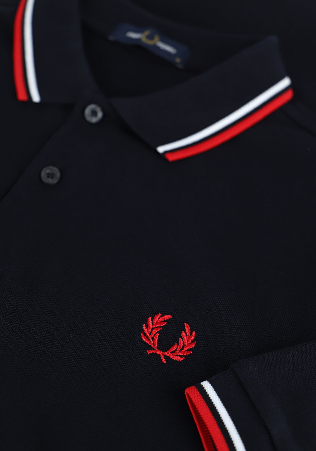 Donkerblauwe FRED PERRY Polo TWIN TIPPED FRED PERRY SHIRT - large
