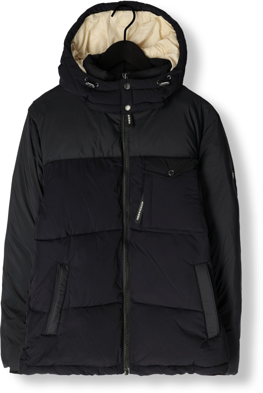 SCOTCH & SODA Heren Jassen Hooded Puffer Jacket Zwart