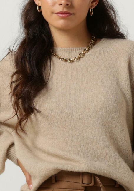 Beige MSCH COPENHAGEN Trui MSCHLILLIAN HOPE PULLOVER - large