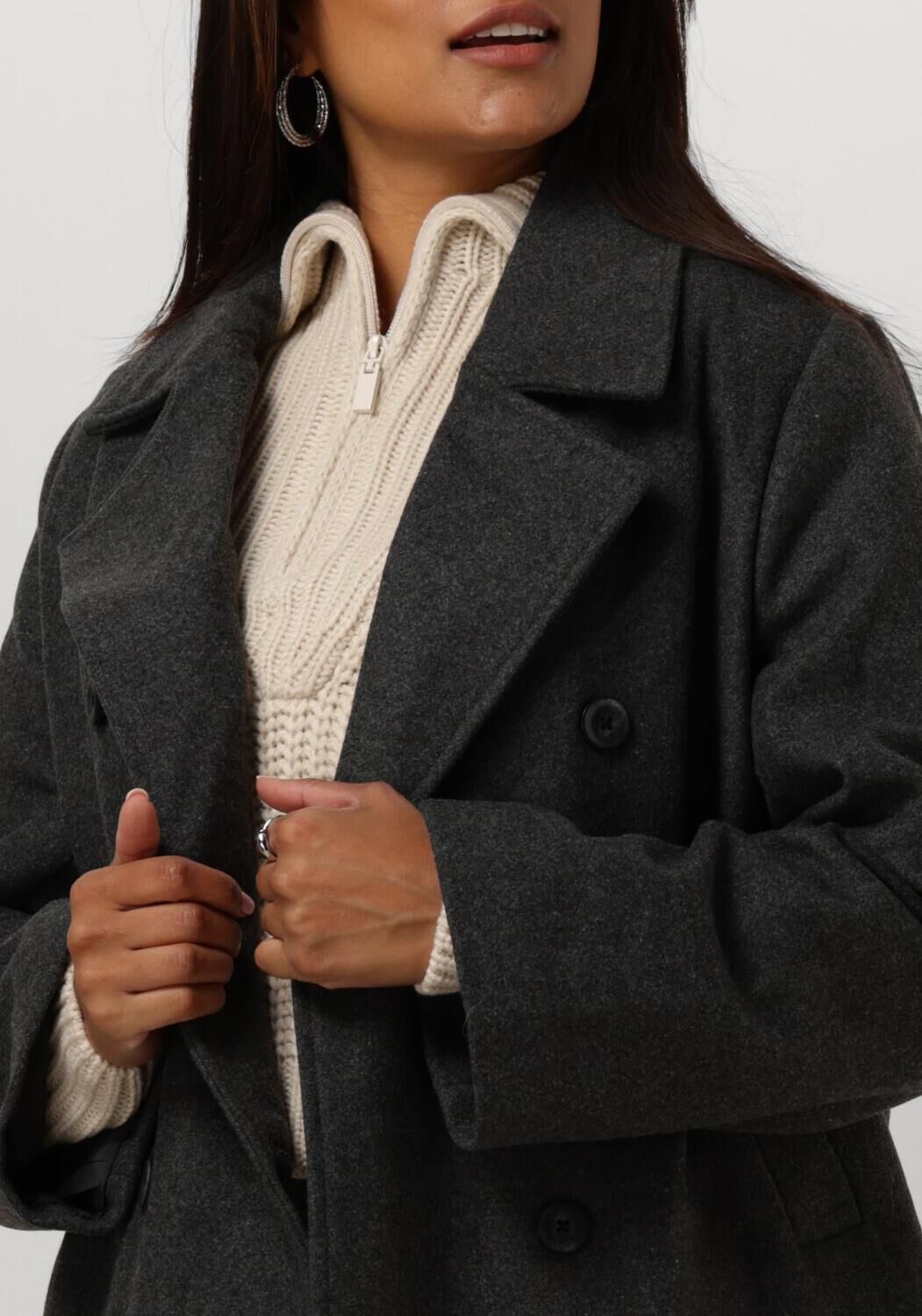 OBJECT Dames Jassen Objkeily Short Jacket Donkergrijs