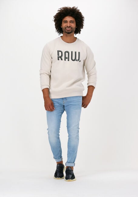 Gebroken wit G-STAR RAW Sweater A971 - ASHOR SWEAT R- 3D RAW. Gebroken wit G-STAR RAW Sweater A971 - ASHOR SWEAT R- 3D RAW. - large