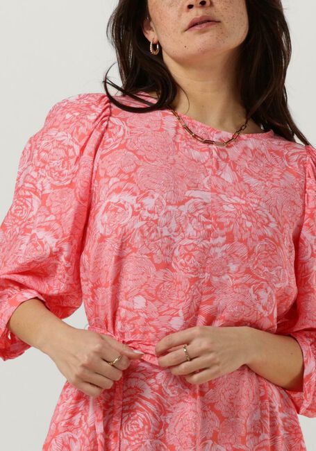 Roze MSCH COPENHAGEN Midi jurk DIVINA LADONNA 3/4 DRESS AOP - large