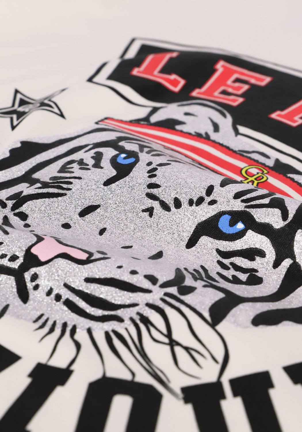 Gebroken wit COLOURFUL REBEL T-shirt LE FREAK GLITTER LOOSE FIT TEE - large