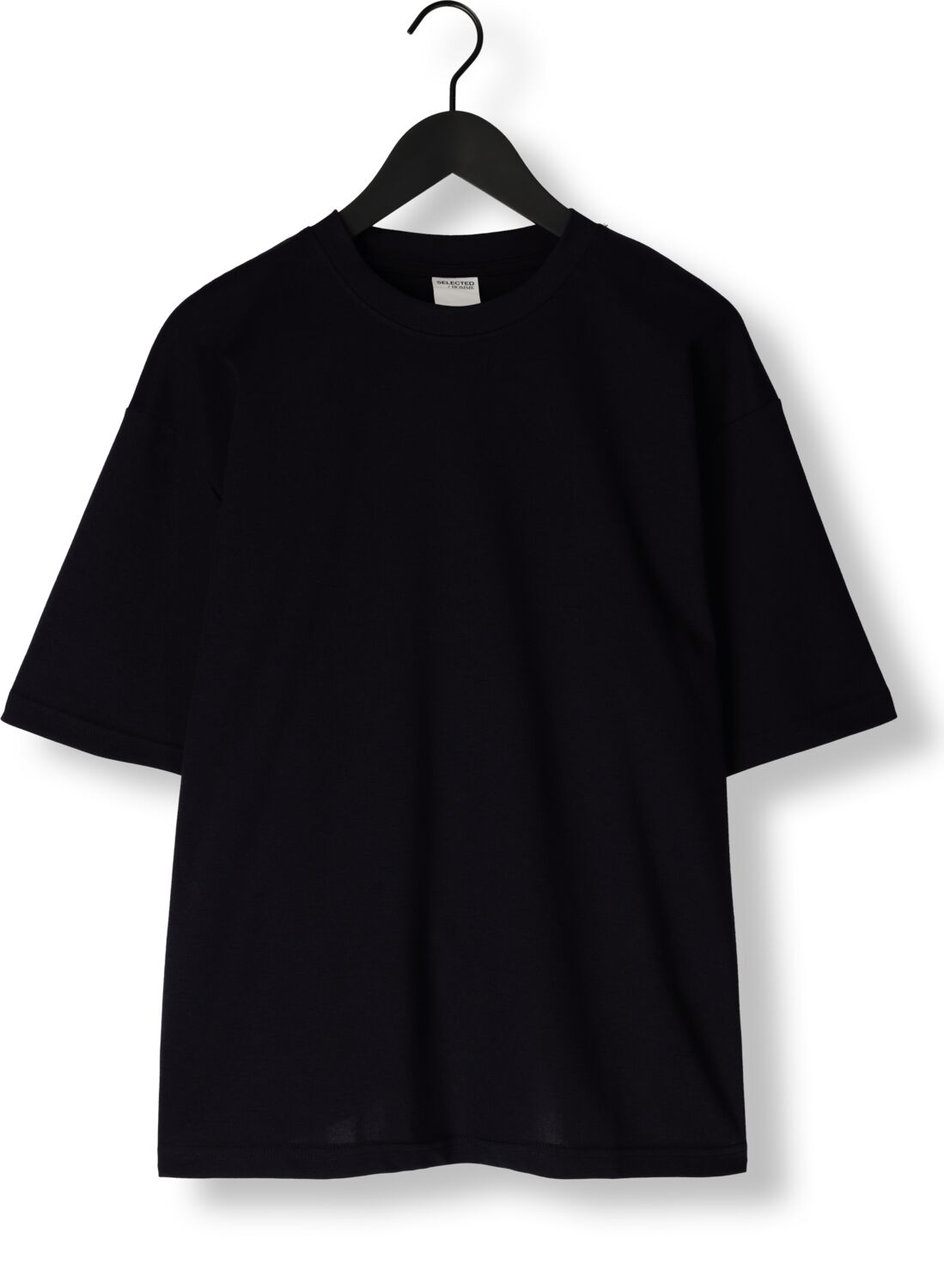 SELECTED HOMME Heren Polo's & T-shirts Slhlooseoscar Ss O-neck Tee Noos Donkerblauw