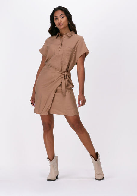 Camel ANOTHER LABEL Mini jurk DAPHNE DRESS - large