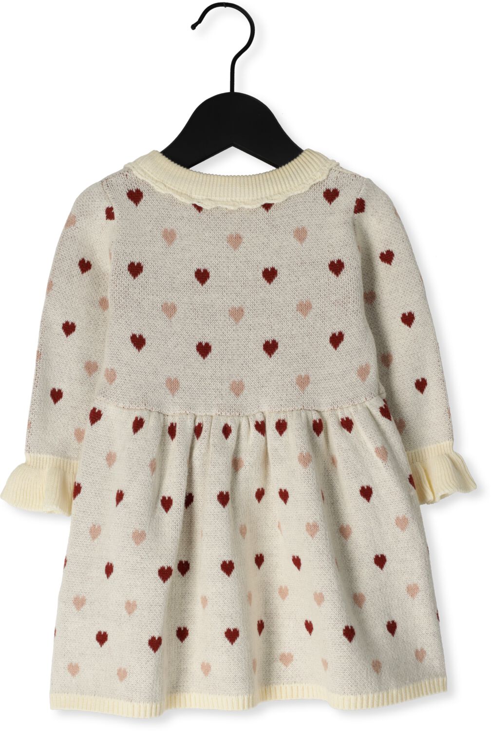 LIL' ATELIER Baby Jurken Nbfsaran Ls Knit Dress Heart Lil Beige