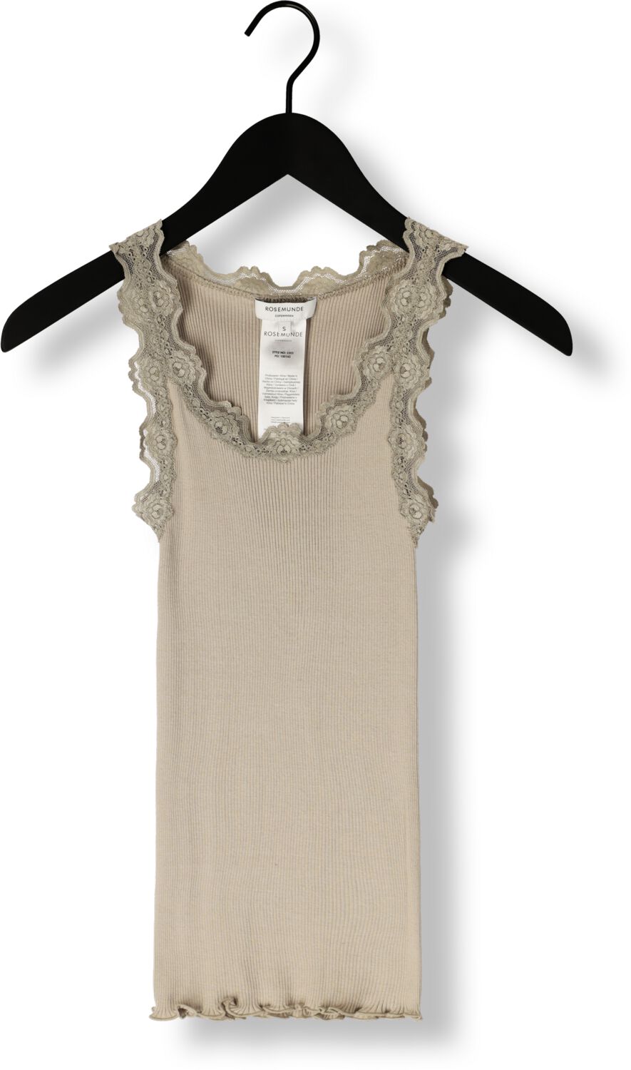 ROSEMUNDE Dames Tops & T-shirts Babette Silk Top W Lace Groen