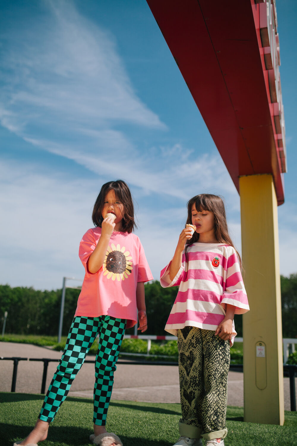 DAILY BRAT Meisjes Tops & T-shirts Sunny Dog T-shirt Roze