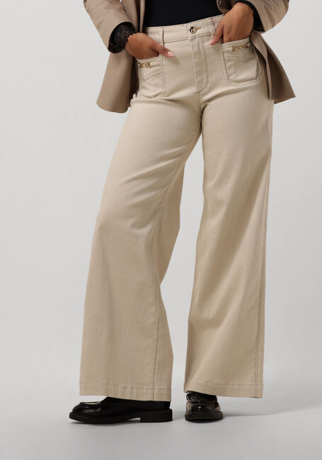 Beige MOS MOSH Wide jeans COLETTE SHIMMER PANTS - large