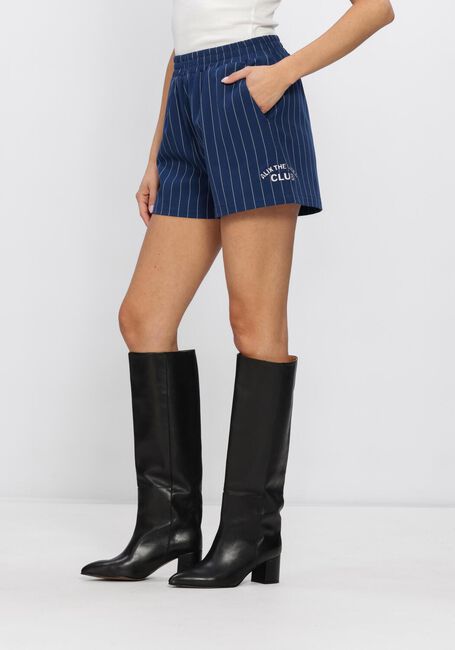 Donkerblauwe ALIX THE LABEL Korte broek LADIES WOVEN CLEAN STRIPED SHORTS - large