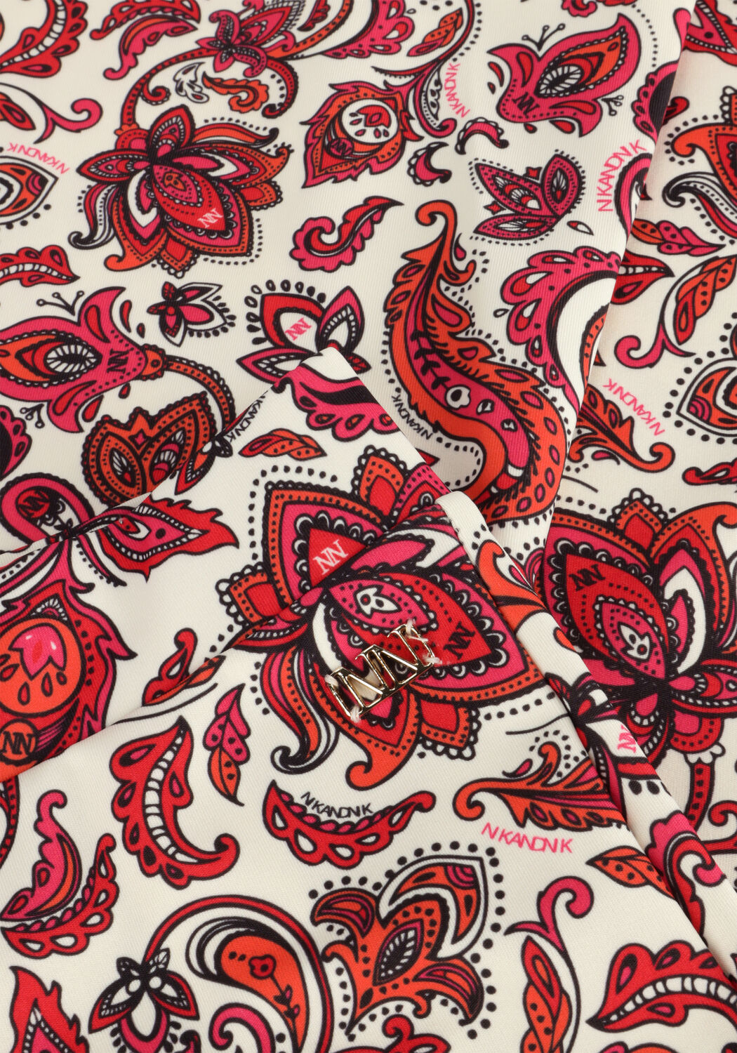 NIK & NIK Meisjes Broeken Printed Flared Pants Rood