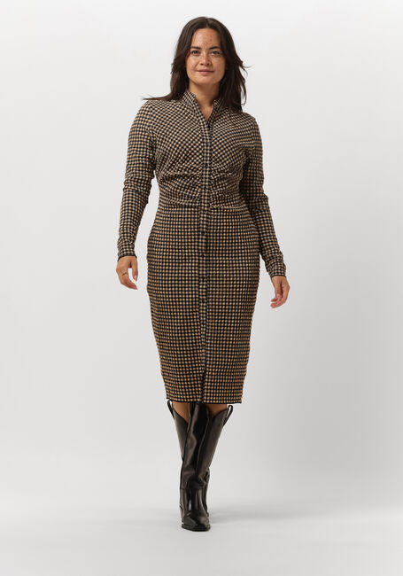 Camel NOTES DU NORD Midi jurk EMMI TIGHT DRESS - large