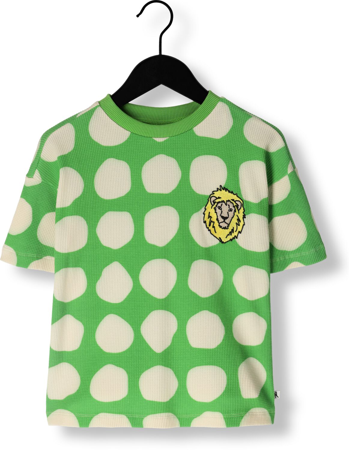 CARLIJNQ Jongens Polo's & T-shirts Super Dots T-shirt Oversized With Embroidery Groen