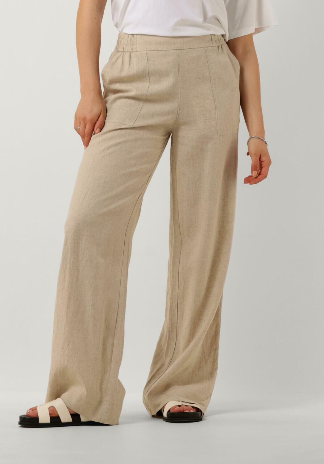 Fiveunits Wijde Beige Broek Linea Beige Dames
