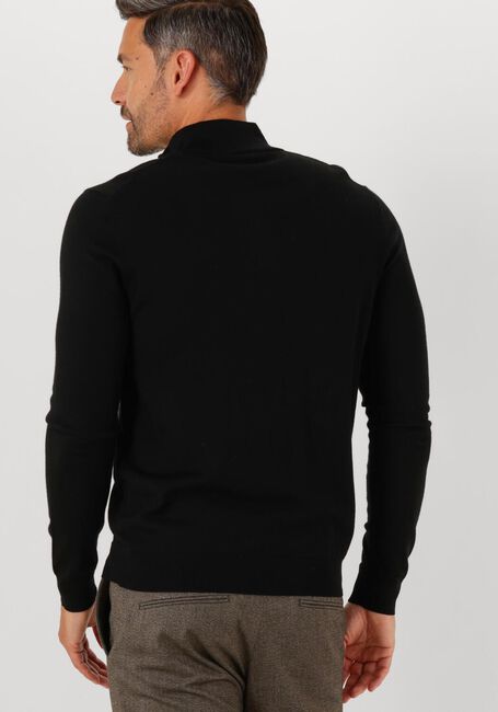 Zwarte PROFUOMO Trui PULLOVER HALF ZIP MERINO - large