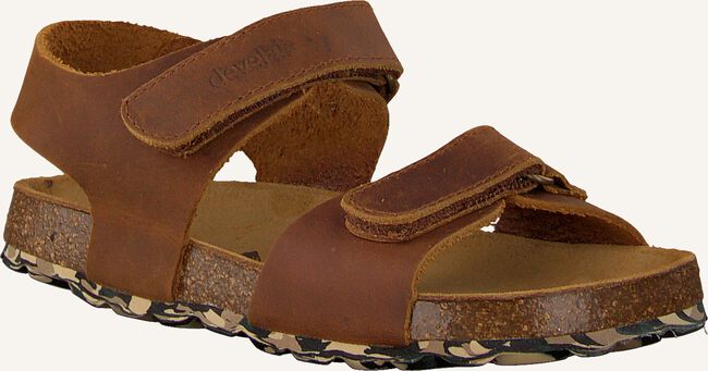 Cognac DEVELAB Platte sandalen 48181 Cognac DEVELAB Platte sandalen 48181 - large