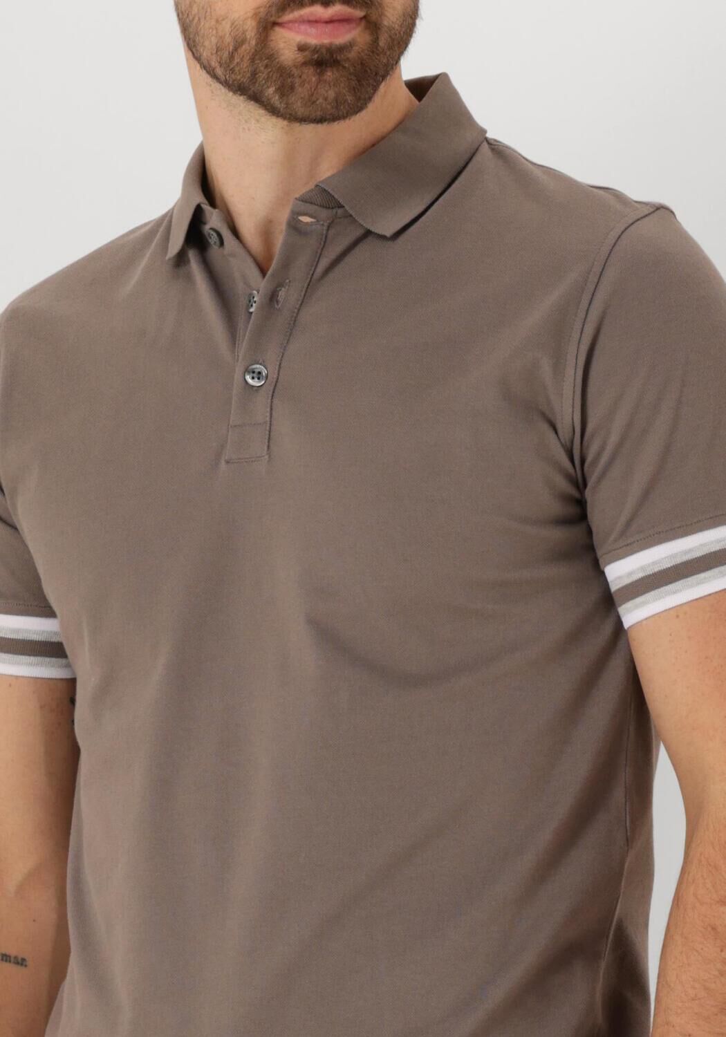 GENTILUOMO Heren Polo's & T-shirts Polo 3 Button Ss J2006-219 Taupe