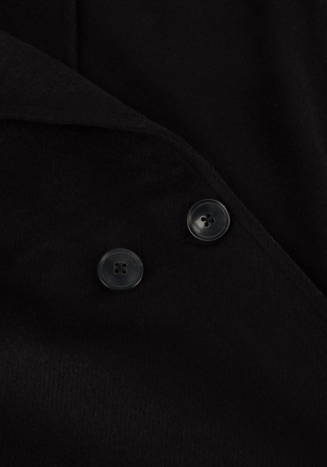 Zwarte NOTRE-V Mantel WOOL COAT LONG - large