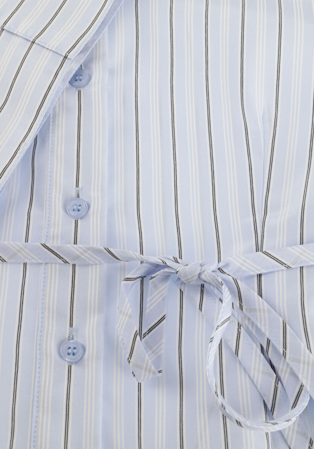 Lichtblauwe NEO NOIR Blouses CLARIDA DOUBLE STRIPE SHIRT - large
