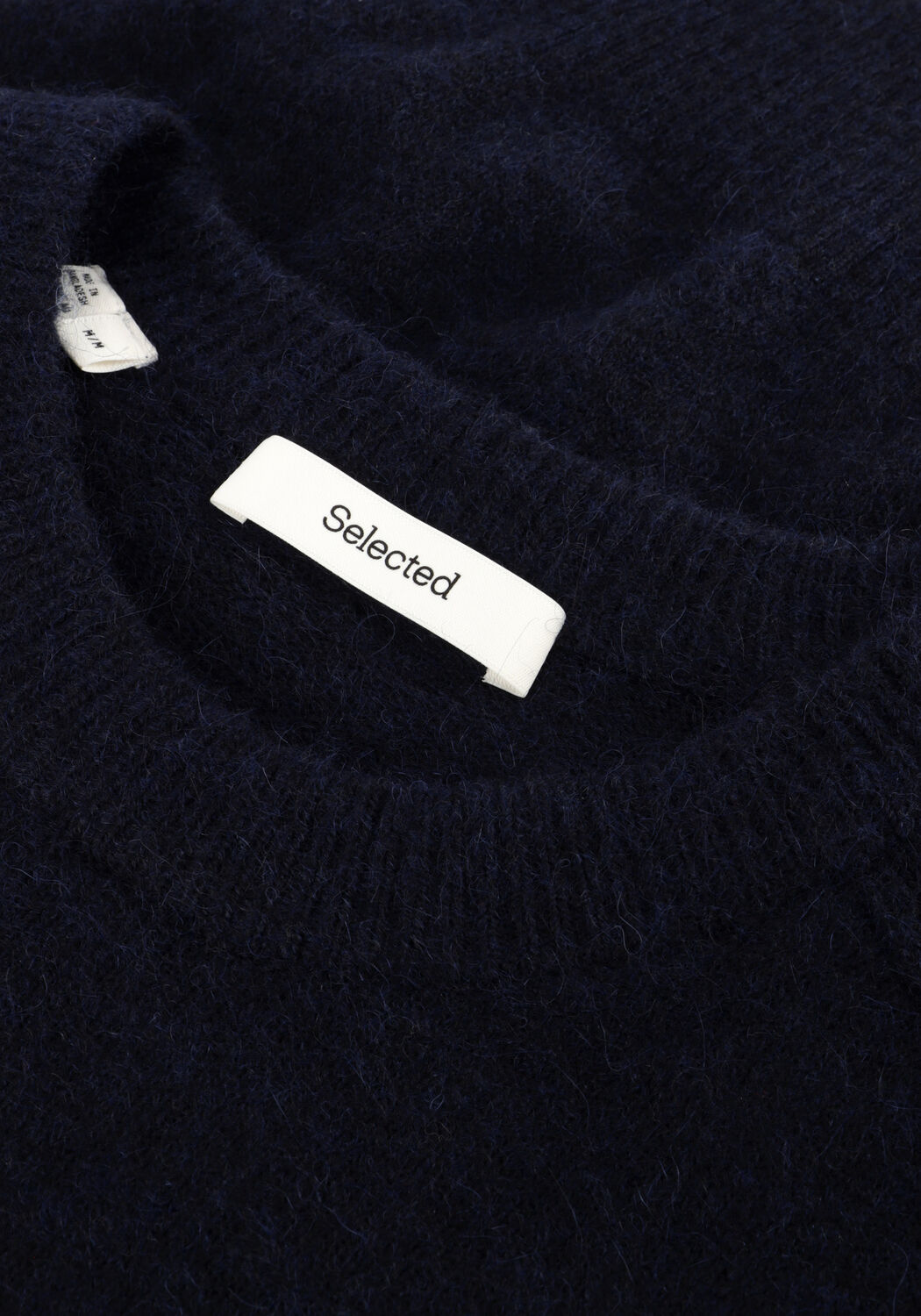 Donkerblauwe SELECTED MEN Trui SLHRAI LS KNIT CREW NECK NOOS - large