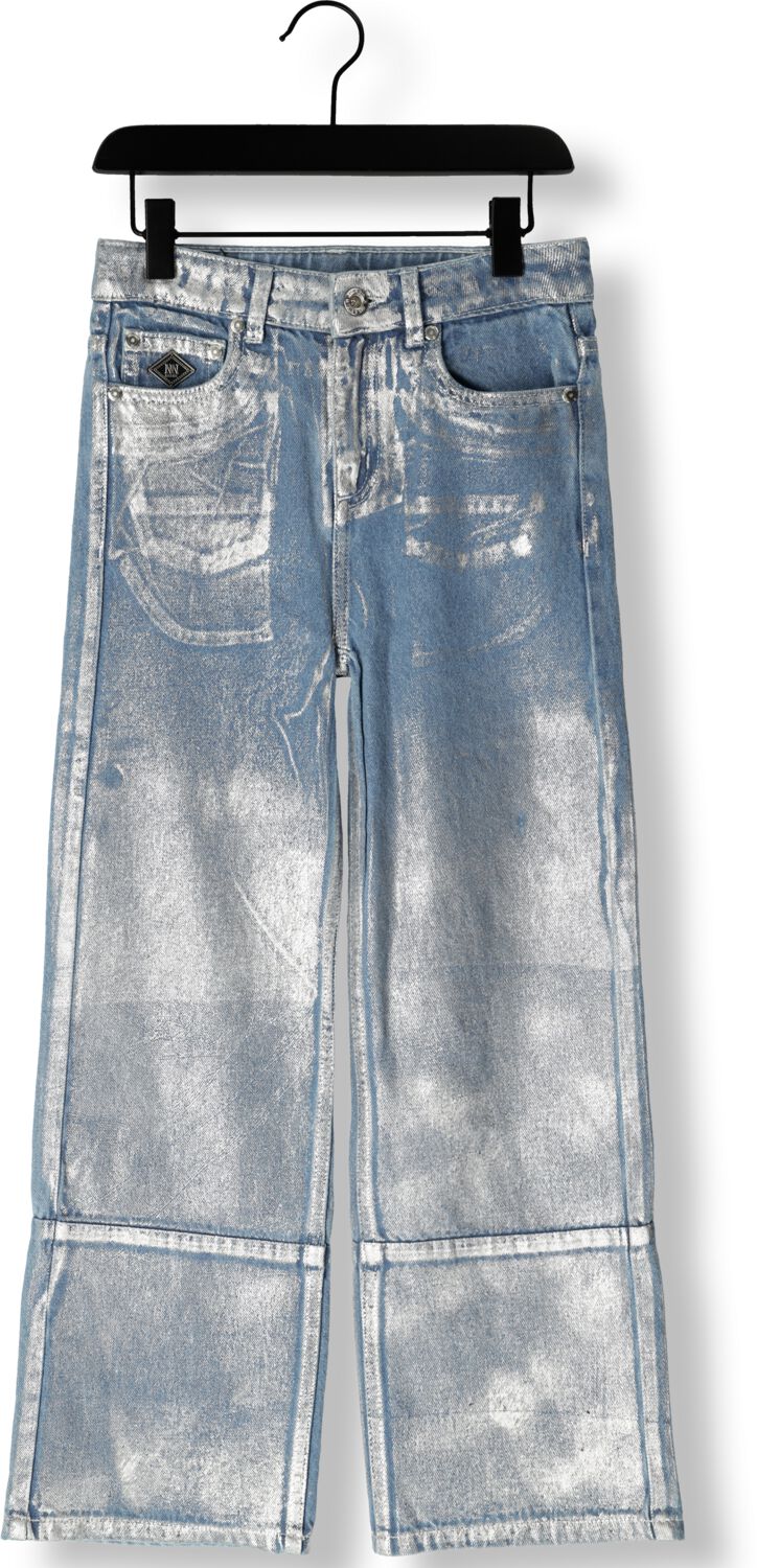 NIK & NIK Meisjes Jeans Metallic Pants Blauw