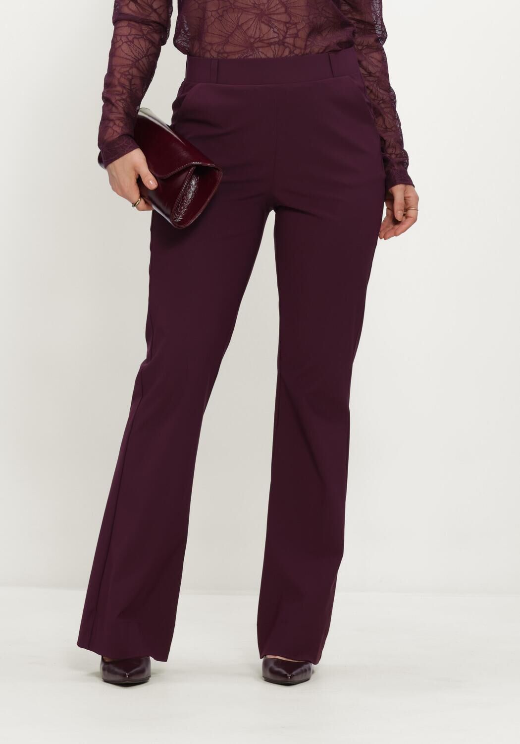 Bordeaux STUDIO ANNELOES Pantalon FLAIR BONDED TROUSERS - large