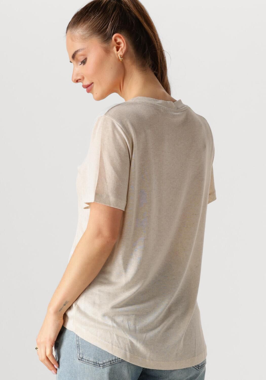 CIRCLE OF TRUST Dames Tops & T-shirts Mila Tee Beige