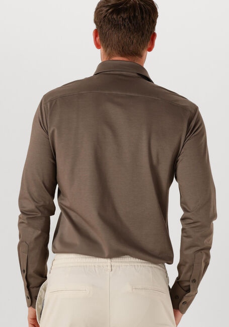Bruine PROFUOMO Klassiek overhemd SHIRT X-CUTAWAY SF JAPANESE KNITTED - large