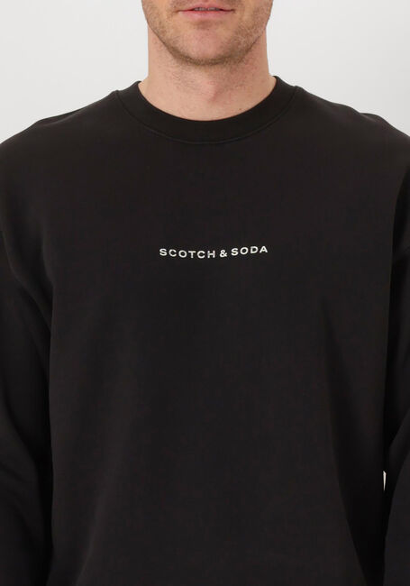 Zwarte SCOTCH & SODA Sweater LOGO FRONT CHEST SWEATSHIRT - large