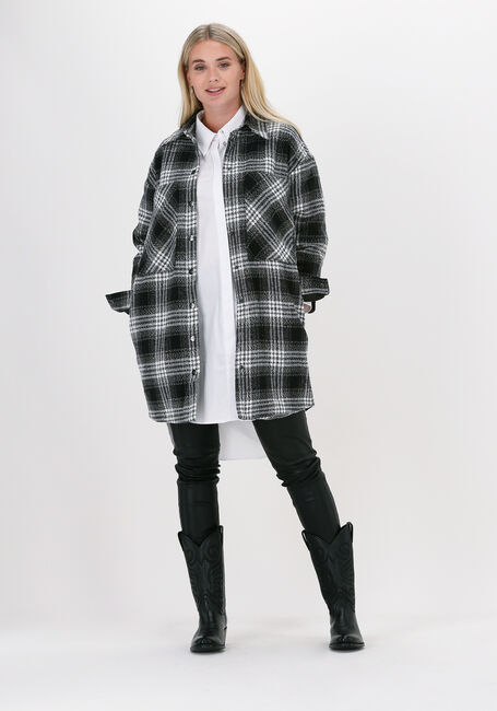 Zwarte CO'COUTURE Mantel EDNA CHECK SHIRT - large