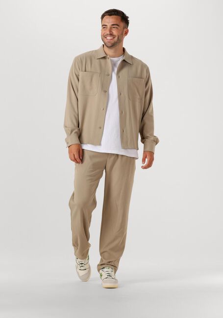 Beige PURE PATH Pantalon STRAIGHT FIT PANTS - large