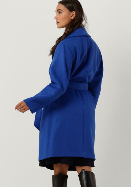 Blauwe TOMMY HILFIGER Mantel WOOL BLEND DB BELTED COAT - large