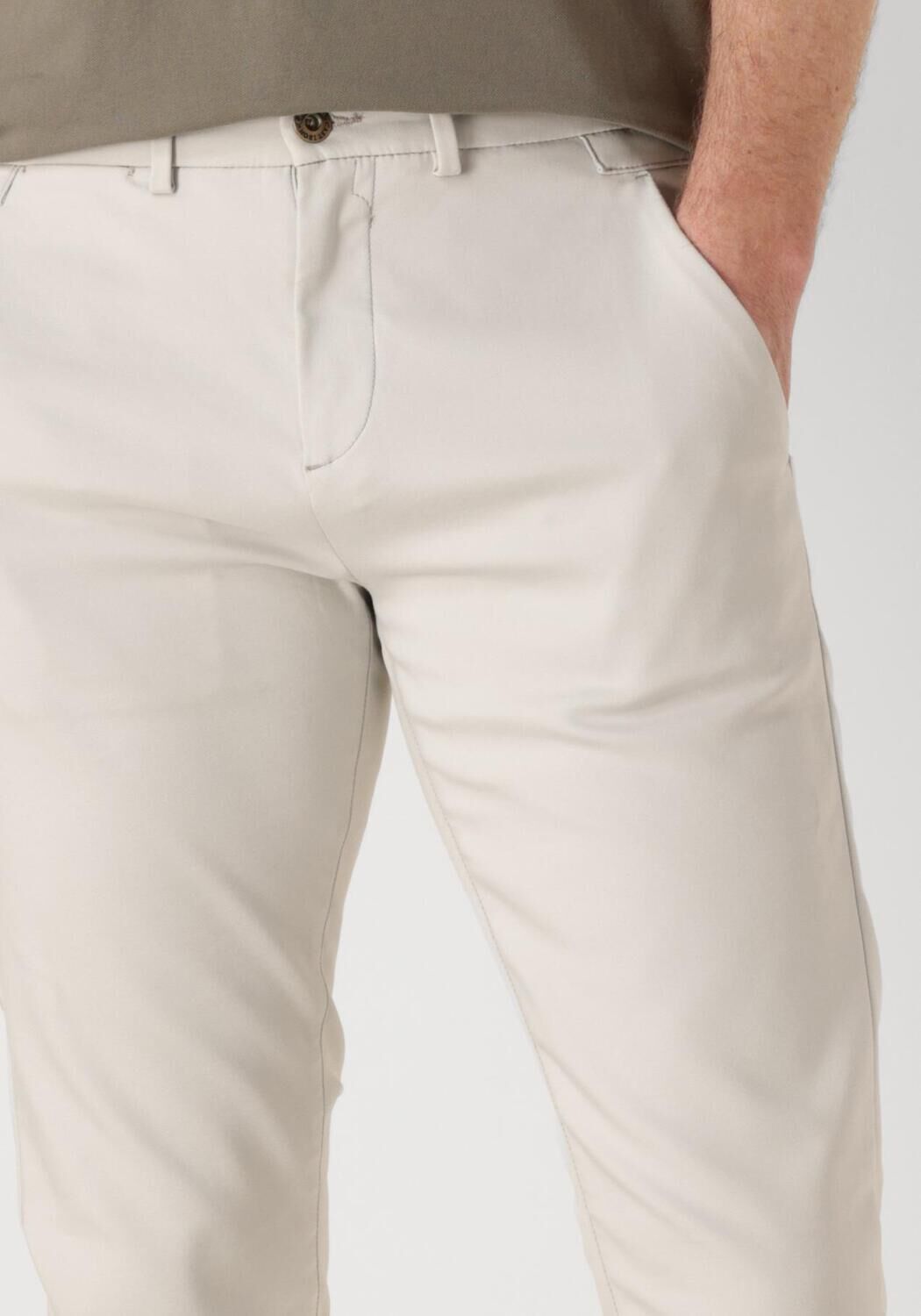 CAST IRON Heren Broeken Riser Chino Stretch Grijs