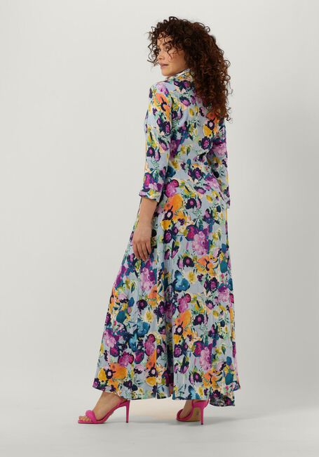 Lichtblauwe Y.A.S. Maxi jurk YASSAVANNA LONG SHIRT DRESS - large