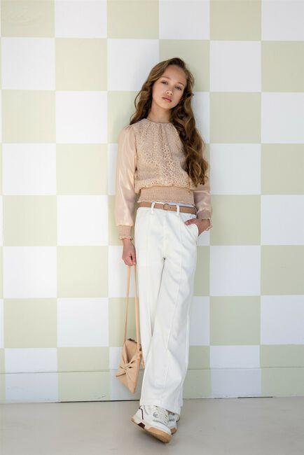 Ecru NONO Pantalon SAYLA GIRLS PANTS PINSTRIPE WHITE - large