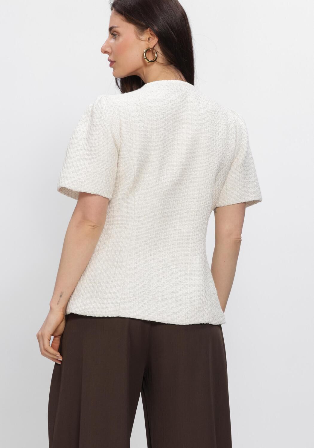 Witte NEO NOIR Blouses FAINA BOUCLE BLOUSE - large