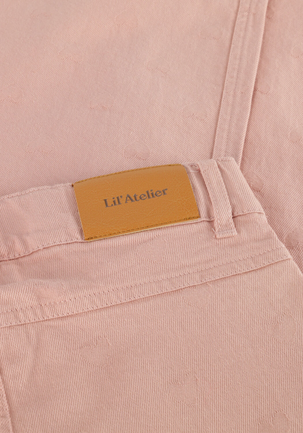 Lichtroze LIL' ATELIER Wijde broek NMFLAMINA WIDE TWI PANT 4018-CK LIL - large