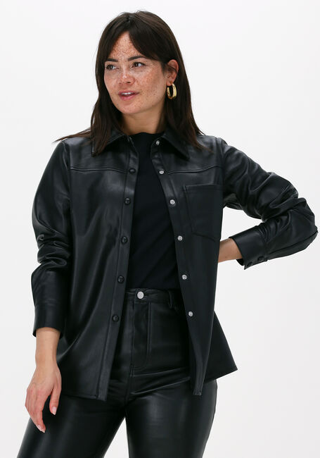Zwarte NA-KD Blouses PU SHIRT - large