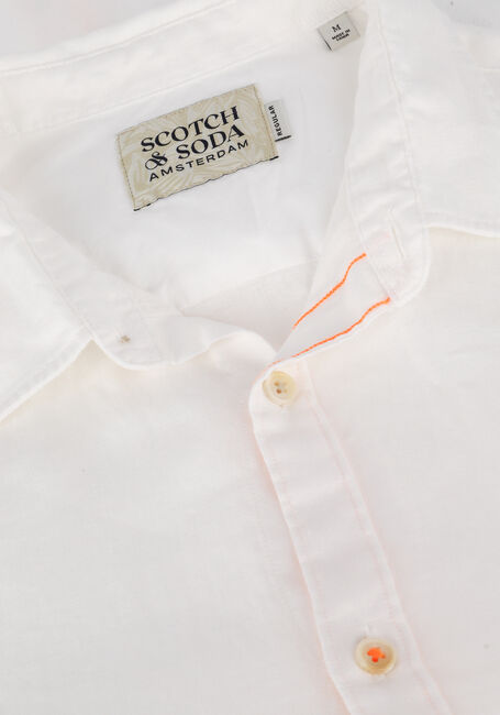 Witte SCOTCH & SODA Casual overhemd REGULAR FIT GARMENT-DYED LINEN SHIRT - large