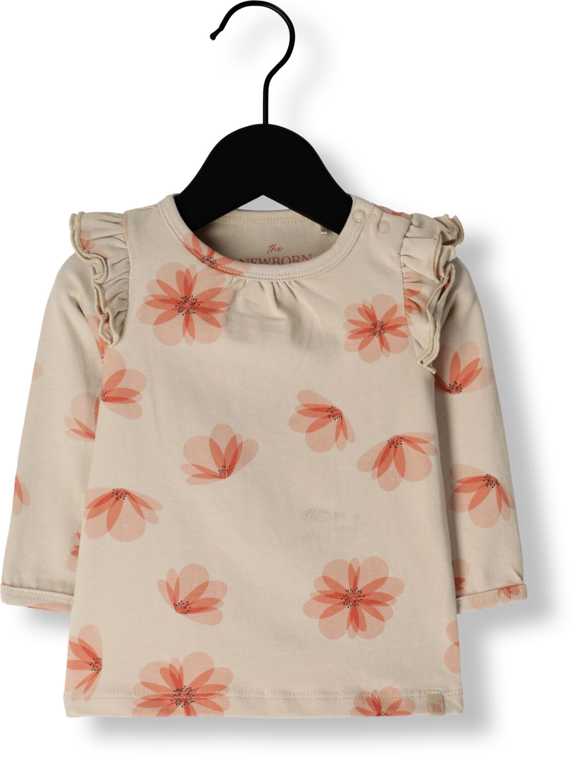 Z8 longsleeve Brisa met bloemen ecru roze Meisjes Katoen Ronde hals Bloemen 74