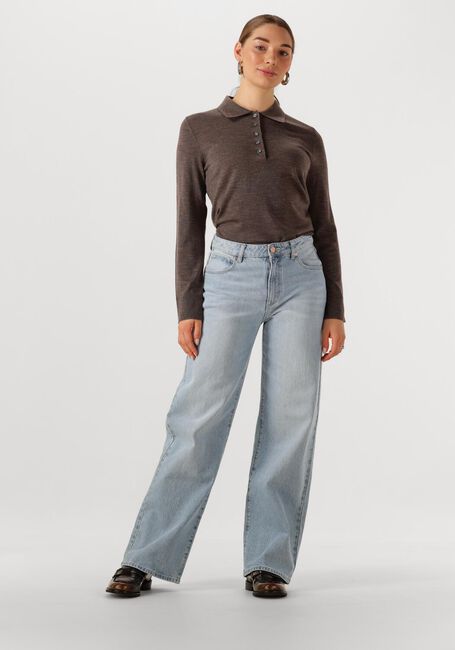 Bruine SELECTED FEMME Tops & T-shirts SLFTHEA LS KNIT MERINO COLLAR NECK - large