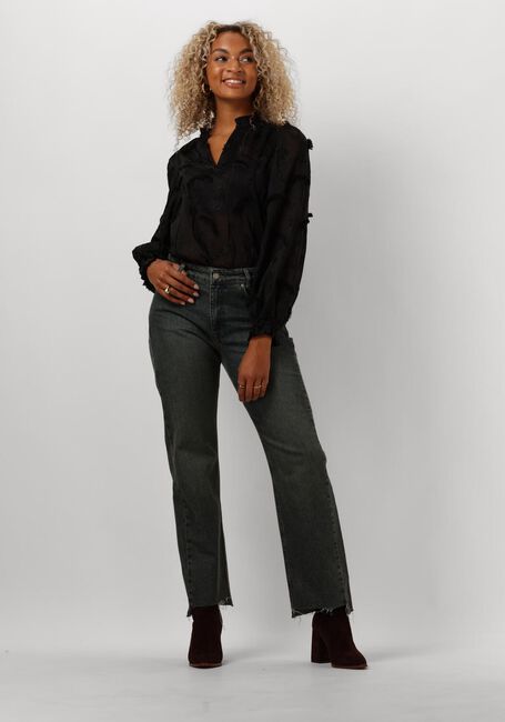 Zwarte MINUS Blouses PIPER V-NECK BLOUSE - large
