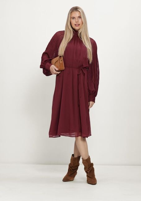 Bordeaux Y.A.S. Maxi jurk YASOLERA LS MIDI DRESS S. - large