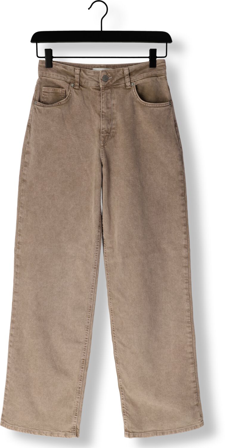 SELECTED FEMME Dames Jeans Slfalice-cora Hw Latte Denim Wide Jeans Beige