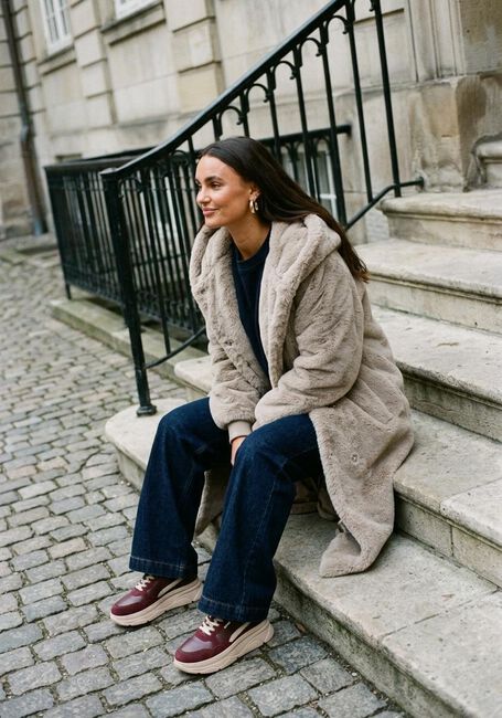 Taupe MOSCOW Faux fur jas 08-08-NADJANA-3 - large