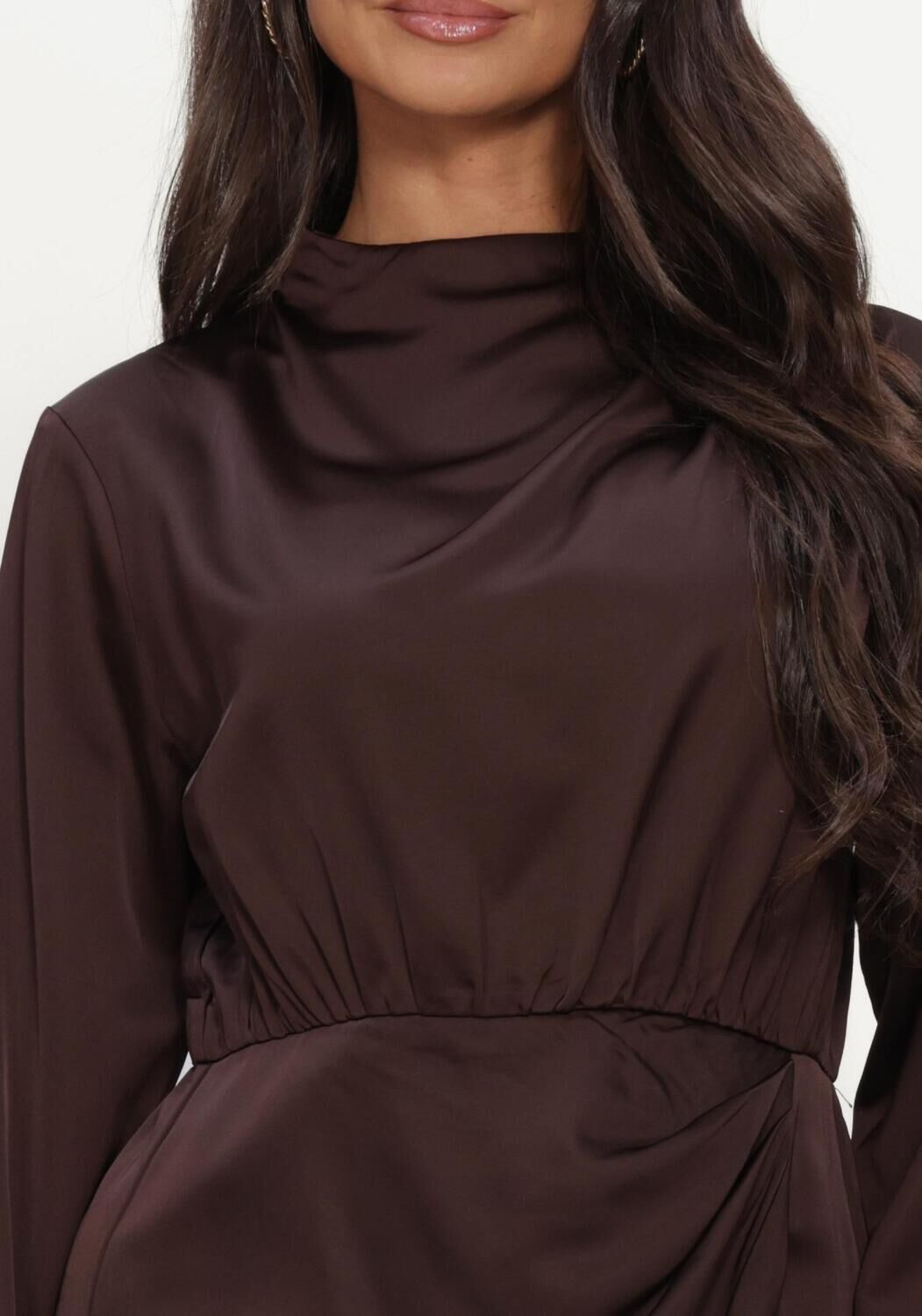 Y.A.S. YAS Dames Jurken Yasbista Ls Dress Bruin