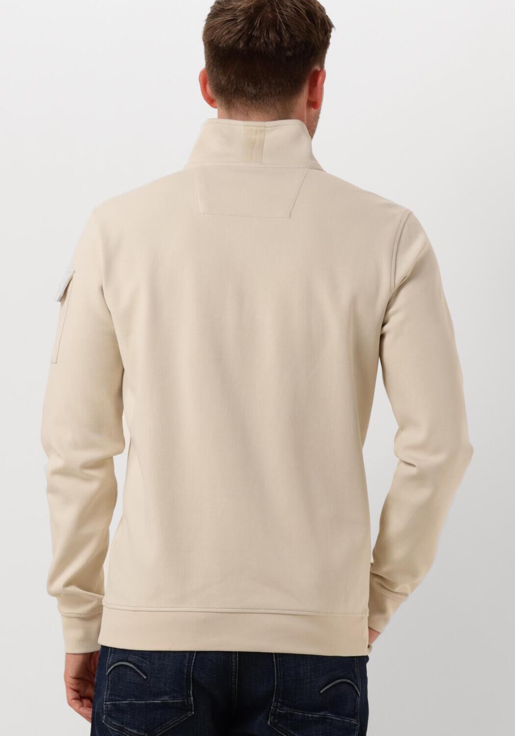 PME LEGEND Heren Truien & Vesten Half Zip Collar Interlock Jersey Beige