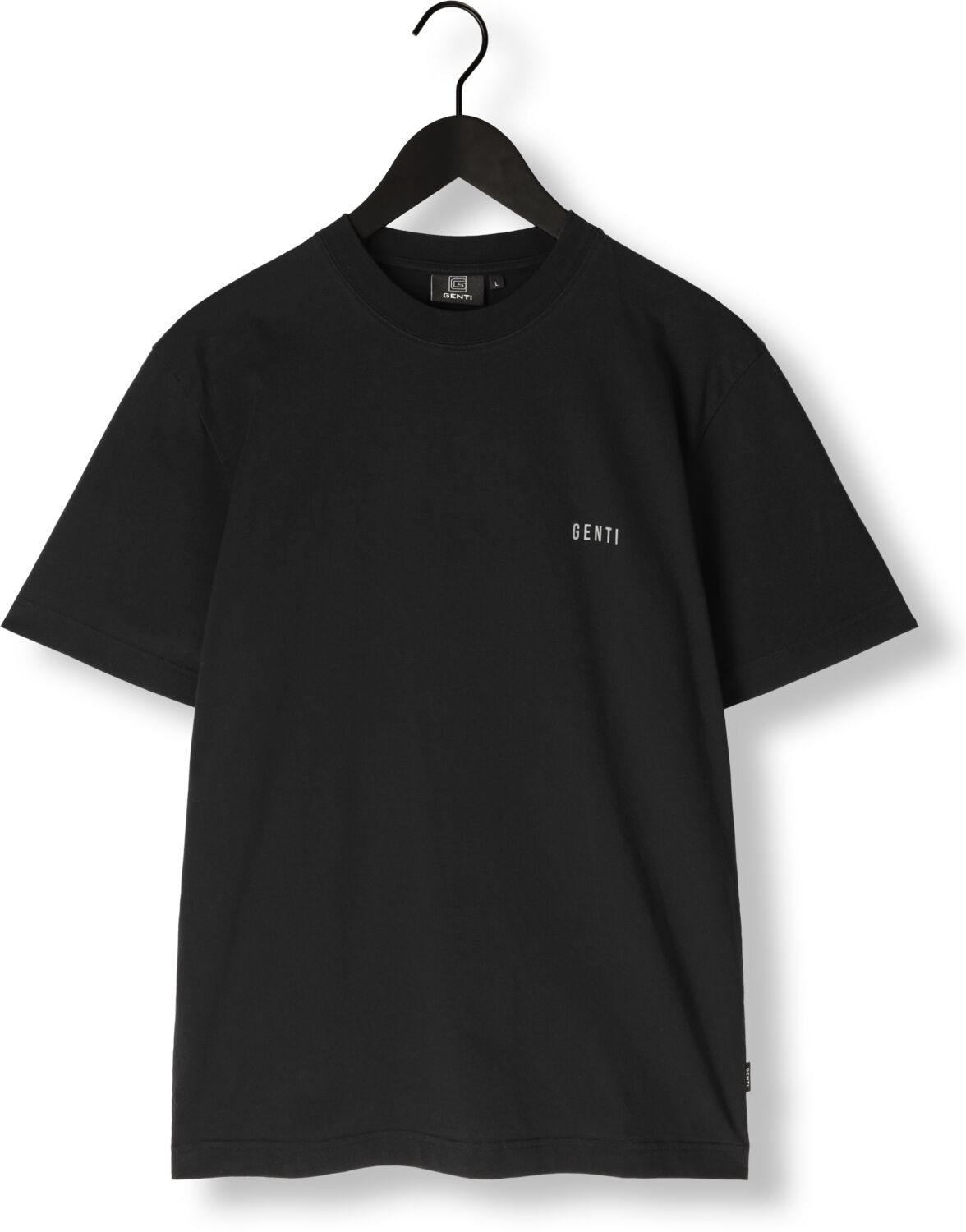 GENTI Heren Polo's & T-shirts T-shirt Ss J2042-1223 Zwart